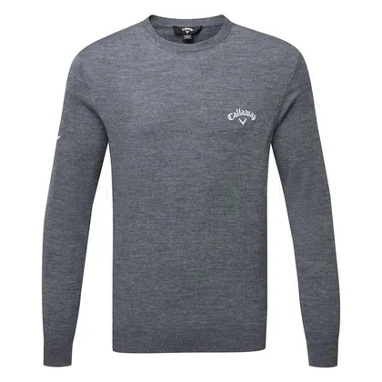 Callaway Crew Neck Merino Mix Golf Sweater Steel Heather CGGFF0T9-038