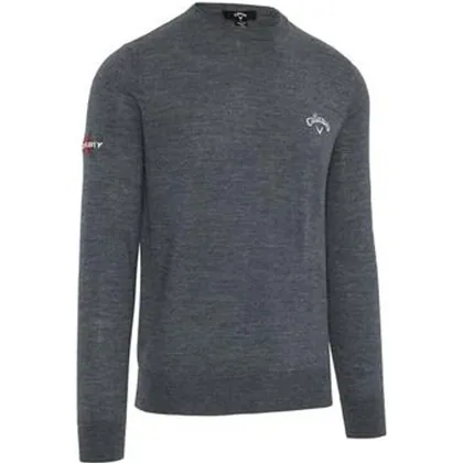 Callaway Crew Neck Merino Mix Golf Sweater - Steel Heather
