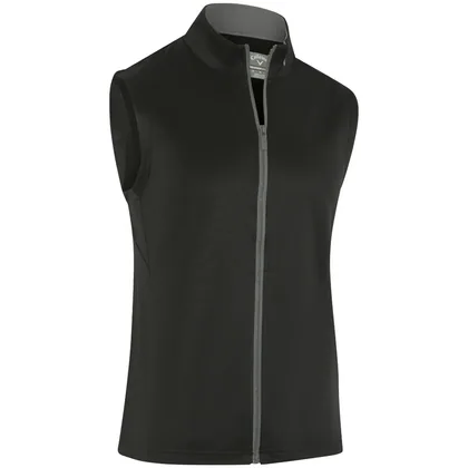 CALLAWAY FULL ZIP GOLF GILET - CAVIAR