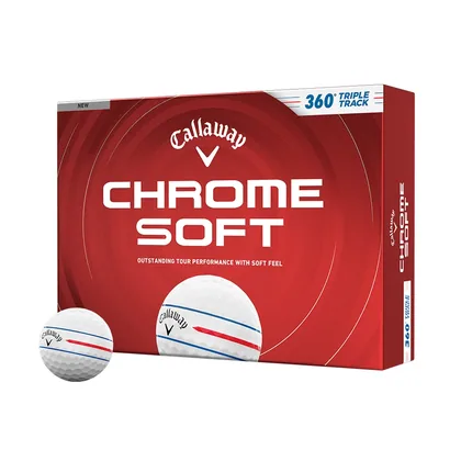 Chrome Soft 360 Triple Track Golf Balls (Dozen)