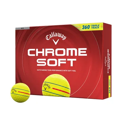 Chrome Soft 360 Triple Track Yellow Golf Balls (Dozen)