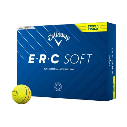 E•R•C Soft Triple Track Yellow Golf Balls