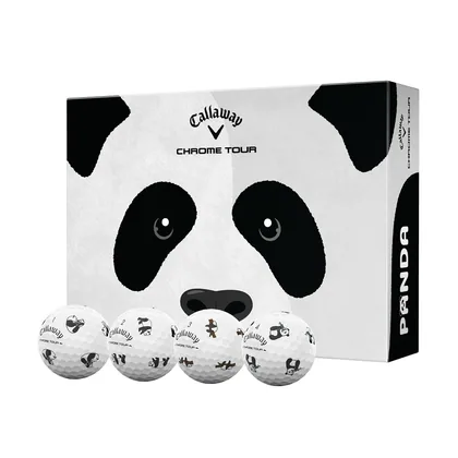 Limited Edition Chrome Tour Panda Golf Balls (Dozen)