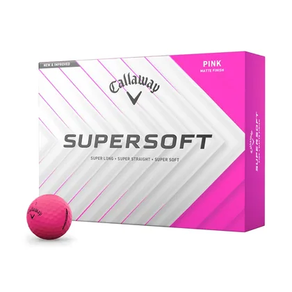 Supersoft Matte Pink Golf Balls (Dozen)