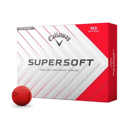 Supersoft Matte Red Golf Balls (Dozen)
