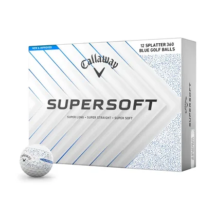 Supersoft Splatter 360 Blue Golf Balls (Dozen)