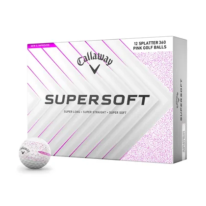 Supersoft Splatter 360 Pink Golf Balls (Dozen)