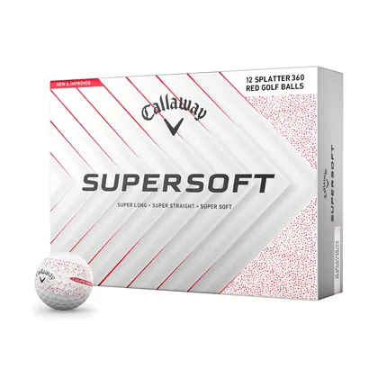 Supersoft Splatter 360 Red Golf Balls (Dozen)