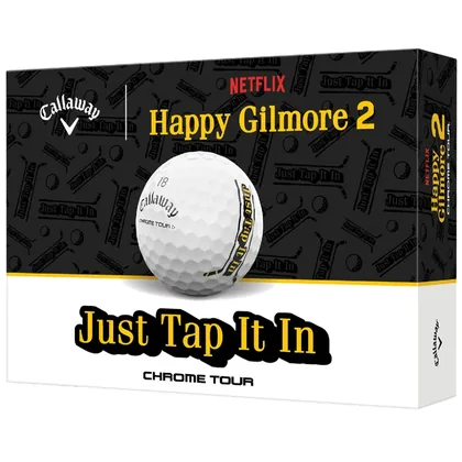 CALLAWAY HAPPY GILMORE 2 CHROME TOUR GOLF BALLS - JUST TAP IT IN