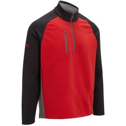 Callaway Midweight Ottomon Fleece Golf Sweater - True Red