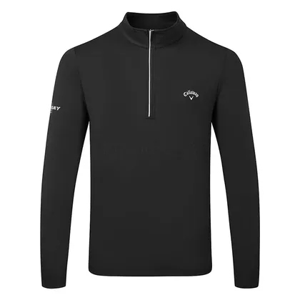 Callaway Solid Tour 1/4 Zip Golf Sweater Caviar CGKSE0X4-002