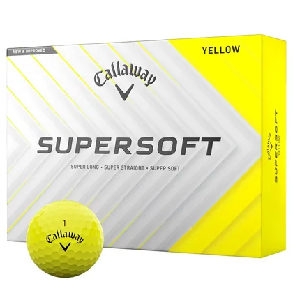 Callaway Supersoft Personalised Logo Golf Balls Yellow