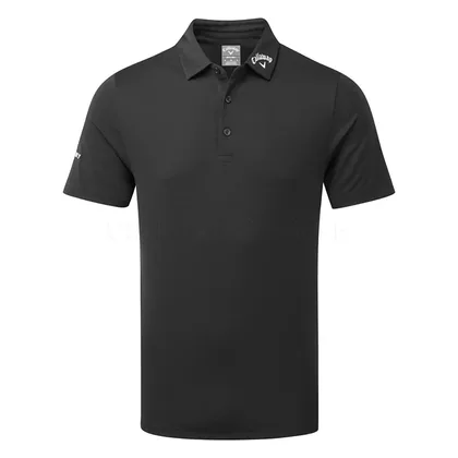 Callaway Texture Solid Tour Golf Polo Shirt Caviar CGKSD0T2-002
