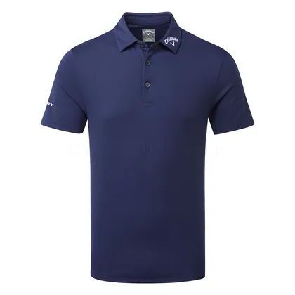Callaway Texture Solid Tour Golf Polo Shirt Peacoat CGKSD0T2-410