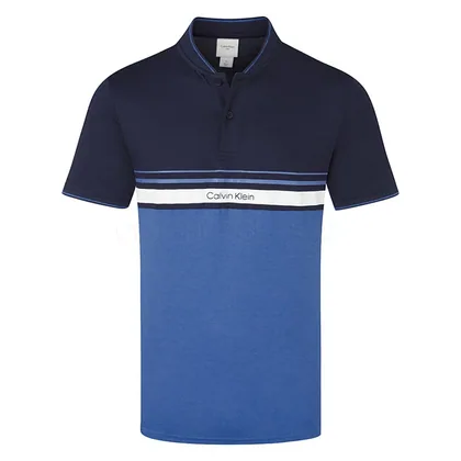 Calvin Klein Castlerock Golf Polo Shirt Blue Hibiscus CKMA26196