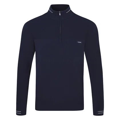 Calvin Klein Jupiter Knitted 1/2 Zip Golf Sweater Navy CKMA26201