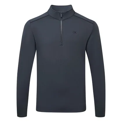 Calvin Klein Piped Classic 1/2 Zip Golf Sweater Iron Slate