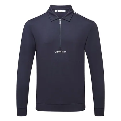 Calvin Klein Rossmore Collared 1/2 Zip Golf Sweater Navy CKMS26159
