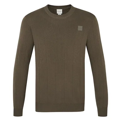 Calvin Klein Sherfield Crewneck Golf Sweater Cedar Brown Marl CKMA26203