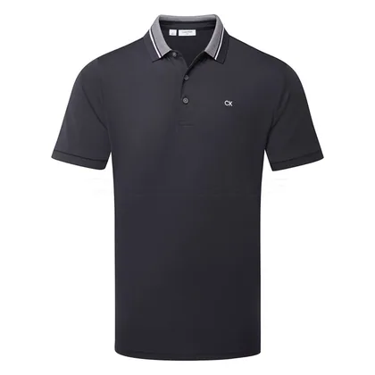 Calvin Klein Vista Jersey Golf Polo Shirt Navy C10175