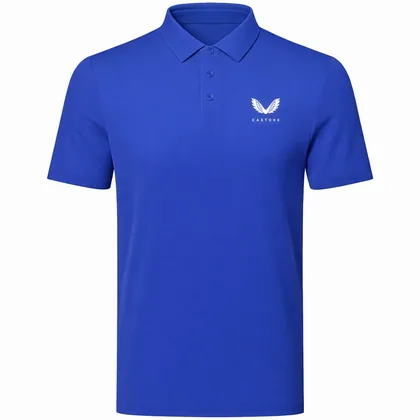 CASTORE 2026 ESSENTIAL SS GOLF POLO SHIRT - AZURE BLUE / WHITE