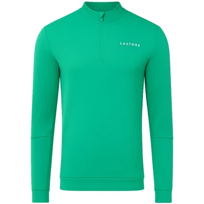 CASTORE 2026 FLEX 1/4 ZIP GOLF MIDLAYER - JADE GREEN / WHITE