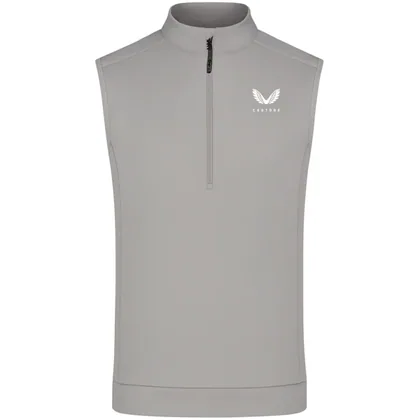 CASTORE 2026 FLEX HALF ZIP GOLF GILET - ALLOY / WHITE
