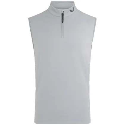 CASTORE CLUB CLASSIC 1/4 ZIP GOLF GILET - MID GREY / GUNMETAL