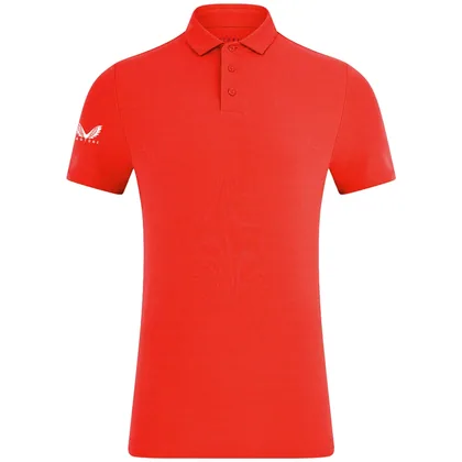 CASTORE CLUB ESSENTIAL GOLF POLO SHIRT - POPPY RED