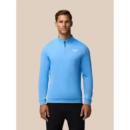 Golf Club Classic 1/4 Zip Top - Cool Blue/white
