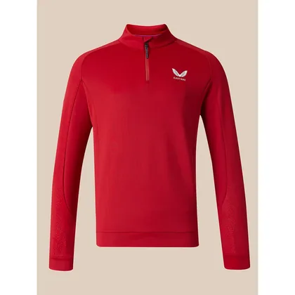 Men's Golf Flex Long Sleeve Quarter Zip Top - Red