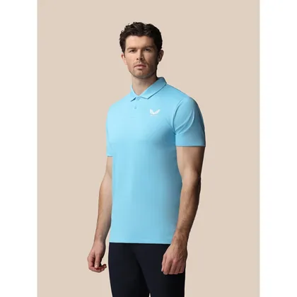 Men’s Golf Lvs Engineered Knit Short Sleeve Polo Top - Blue