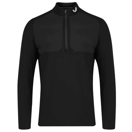 CASTORE PINNACLE LVS HYBRID 1/2 ZIP TOP - BLACK