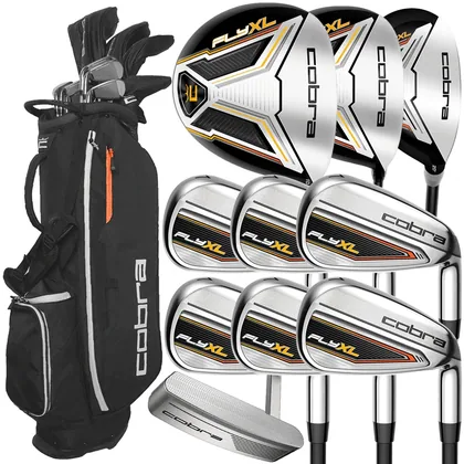 COBRA 2026 FLY XL2 COMPLETE GOLF SET +STAND BAG / STEEL / RIGHT HAND +1″ LONGER