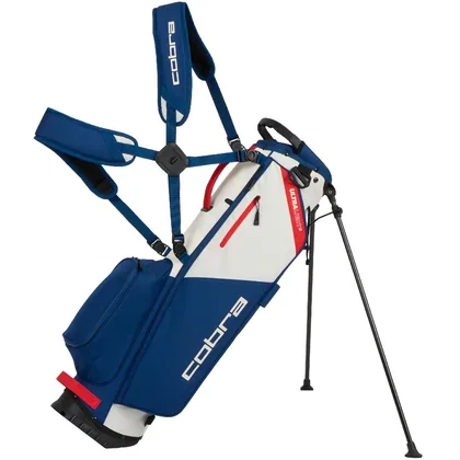 COBRA 2026 ULTRALIGHT 2 GOLF STAND CARRY BAG - ESTATE BLUE / POP RED +FREE GIFT