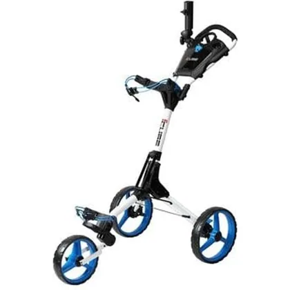 Cube Golf Push Trolley - White/Blue + FREE Gift Pack