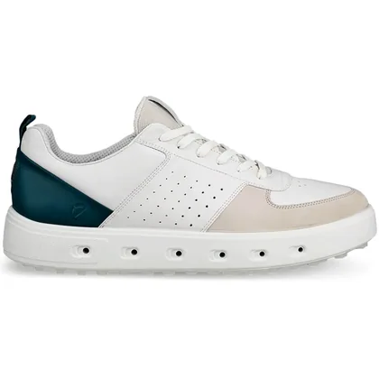 ECCO 2026 STREET 720 GOLF SHOES – GRAVEL / WHITE / BAY GREEN