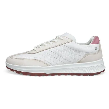 Ecco Ladies Street Vibe Golf Shoes Limestone/White/Blush 115303-61605