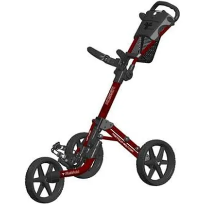 FastFold Mission-5 3 Wheel Golf Trolley - Burgundy