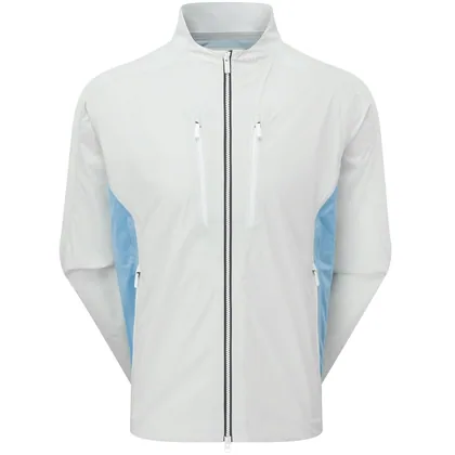 FOOTJOY 2026 ARCUS WATERPROOF GOLF JACKET 41685 - OYSTER GREY / MID BLUE