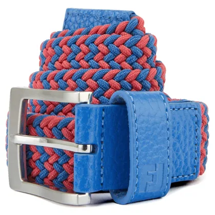 FOOTJOY 2026 BRAIDED GOLF BELT 69584 - BLUE / RED