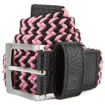 FOOTJOY 2026 BRAIDED GOLF BELT 69586 - BLACK / PINK