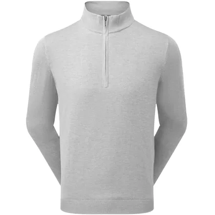 FOOTJOY 2026 DRI-RELEASE 1/2 ZIP LINED GOLF SWEATER 41732 - HEATHER GREY