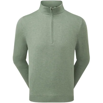 FOOTJOY 2026 DRI-RELEASE 1/2 ZIP LINED GOLF SWEATER 41734 - HEATHER LICHEN