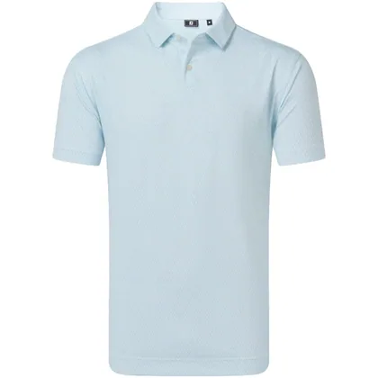 FOOTJOY 2026 MODERNIST GEO PIQUE GOLF POLO SHIRT 39348 - ICE BLUE