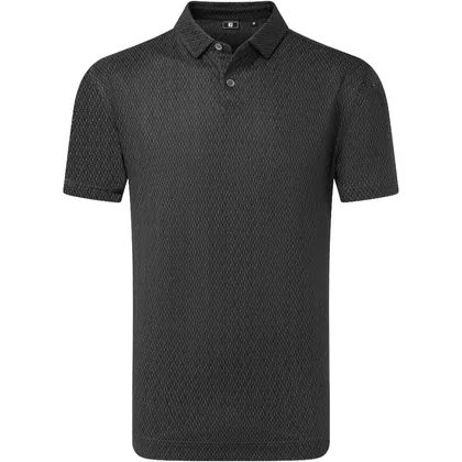 FOOTJOY 2026 MODERNIST GEO PIQUE GOLF POLO SHIRT 39349 - BLACK