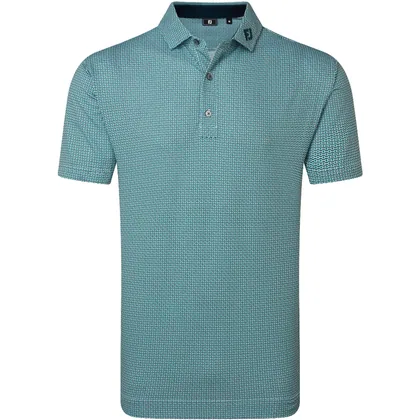 FOOTJOY 2026 NAUTICAL FLAG PRINT LISLE GOLF POLO SHIRT 39263 - FIELD GREEN / NAVY