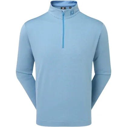 FOOTJOY 2026 OTTOMAN STRIPE CHILL-OUT GOLF MIDLAYER 39291 - CHAMBRAY / COASTAL BLUE