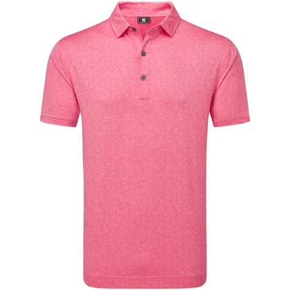 FOOTJOY 2026 PAINTED FLORAL LISLE GOLF POLO SHIRT 34130 - PINK LEMONADE