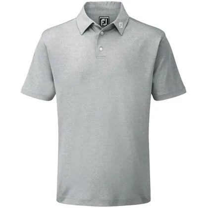 FOOTJOY 2026 STRETCH PIQUE GOLF POLO SHIRT 91819 - HEATHER GREY